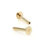 14k Gold Double Marquise CZ Flat Screwback Single Stud