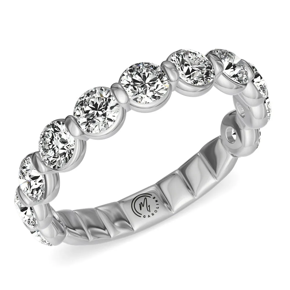 14K White Gold "My Caroline" 1cttw Diamond Band