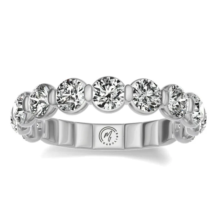 14K White Gold "My Caroline" 1cttw Diamond Band