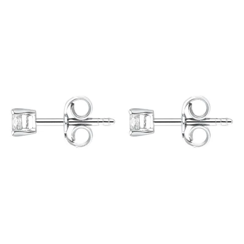 18ct White Gold 0.15ct Diamond Solitaire Stud Earrings