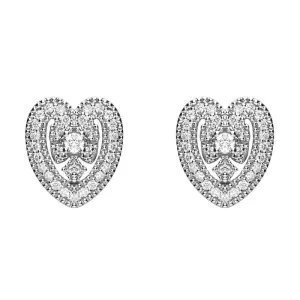 18ct White Gold  0.15ct Diamond Style & Fashion Leaf Stud Earrings