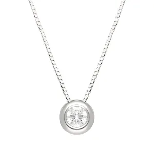 18ct White Gold 0.40ct Diamond Brilliant Cut Solitaire Necklace
