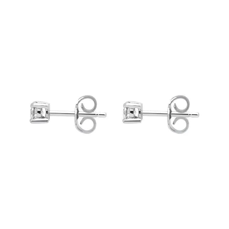 18ct White Gold 0.40ct Diamond Solitaire Brilliant Cut Stud Earrings