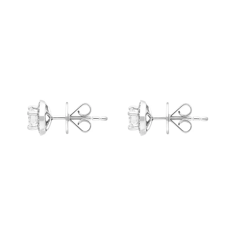 18ct White Gold 0.48ct Diamond Brilliant Cut Round Stud Earrings