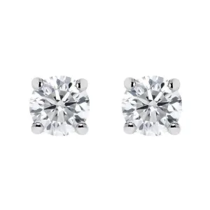 18ct White Gold 0.48ct Diamond Solitaire Stud Earrings
