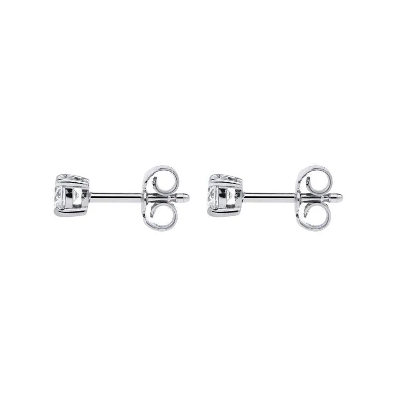 18ct White Gold 0.48ct Diamond Solitaire Stud Earrings