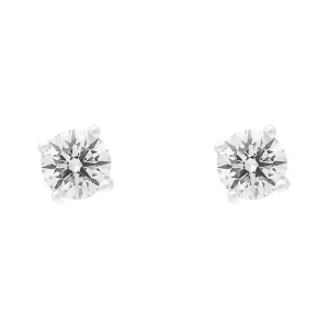 18ct White Gold 0.50ct Diamond Solitaire Stud Earrings