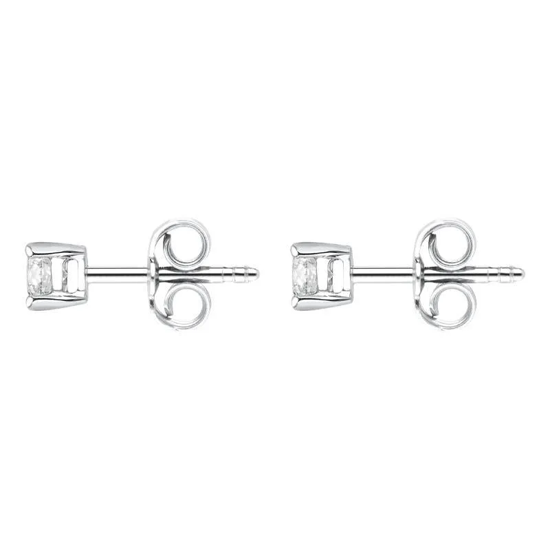 18ct White Gold 0.50ct Diamond Solitaire Stud Earrings