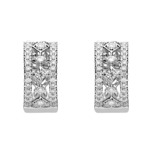 18ct White Gold 0.55ct Diamond Style & Fashion Hoop Earrings