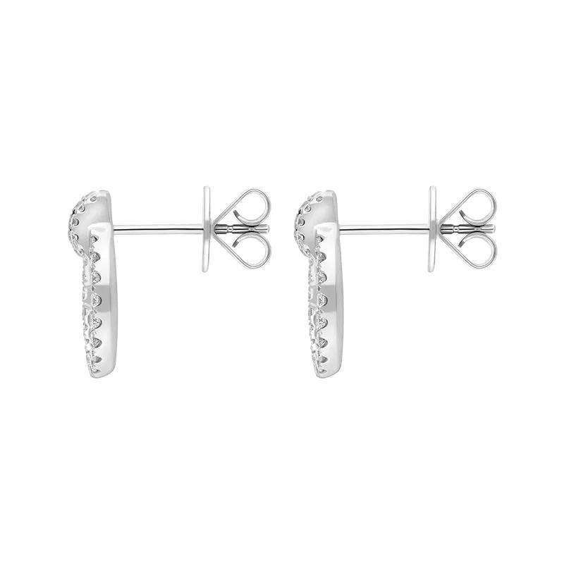 18ct White Gold 0.59ct Diamond Circle Earrings