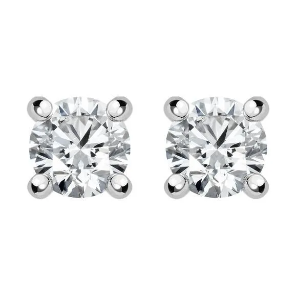 18ct White Gold 0.65ct Diamond Brilliant Cut Stud Earrings