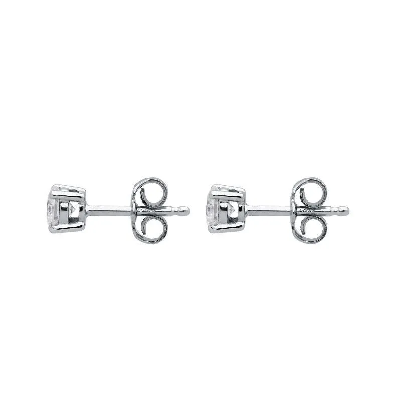 18ct White Gold 0.65ct Diamond Brilliant Cut Stud Earrings