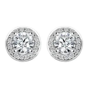18ct White Gold 0.69ct Diamond Halo Stud Earrings