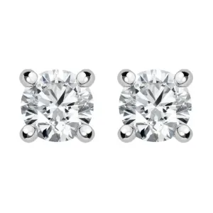 18ct White Gold 0.80ct Diamond Solitaire Brilliant Cut Stud Earrings