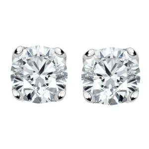 18ct White Gold 0.80ct Diamond Solitaire Brilliant Cut Stud Earrings