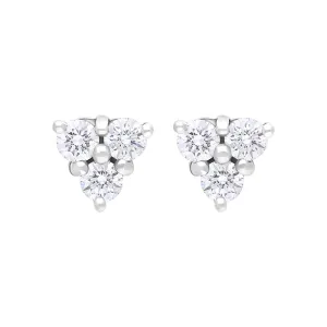 18ct White Gold Diamond Stud Earrings