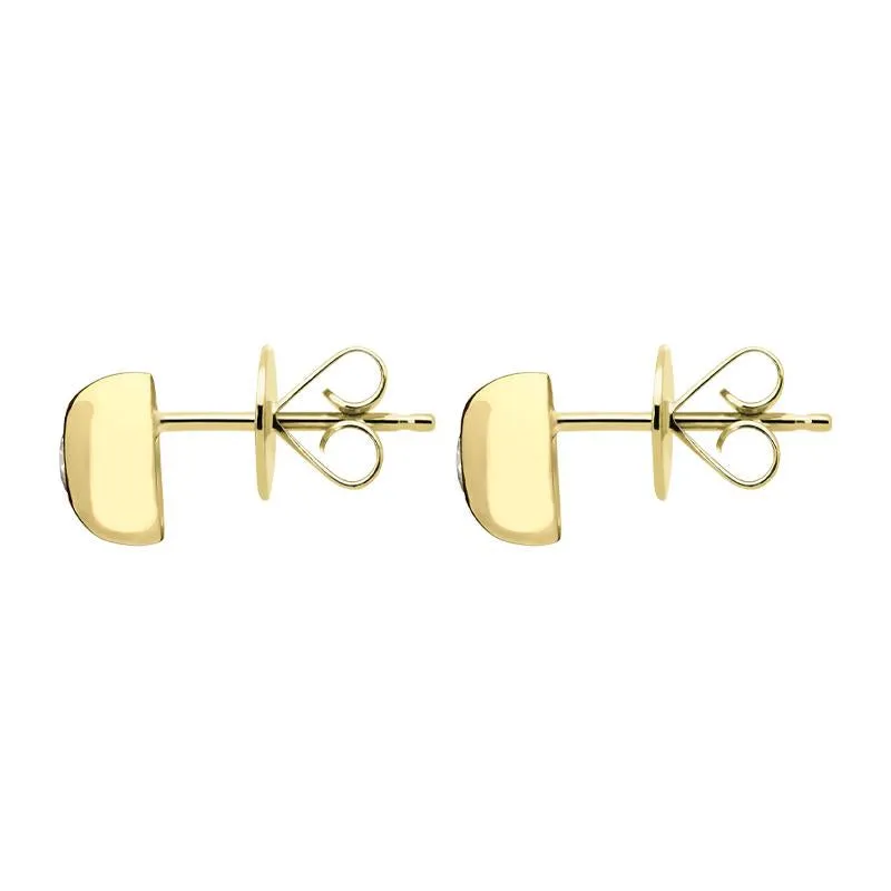 18ct Yellow Gold Diamond Solitaire Stud Earrings