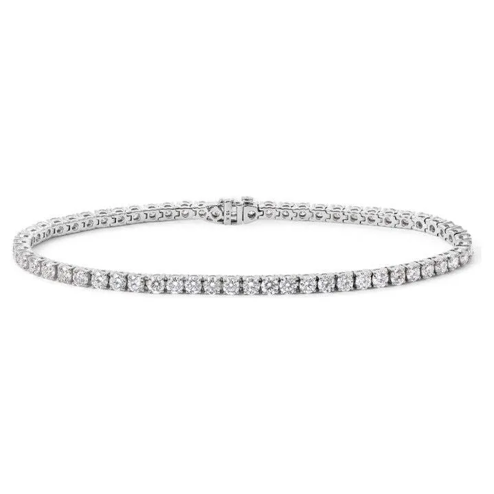 18K White Gold 5ct Diamond Seville Tennis Bracelet