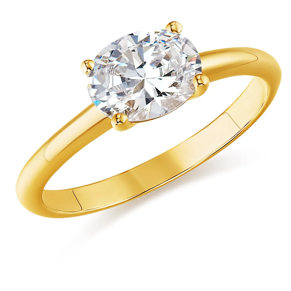 2 ct. East-West Oval Ring