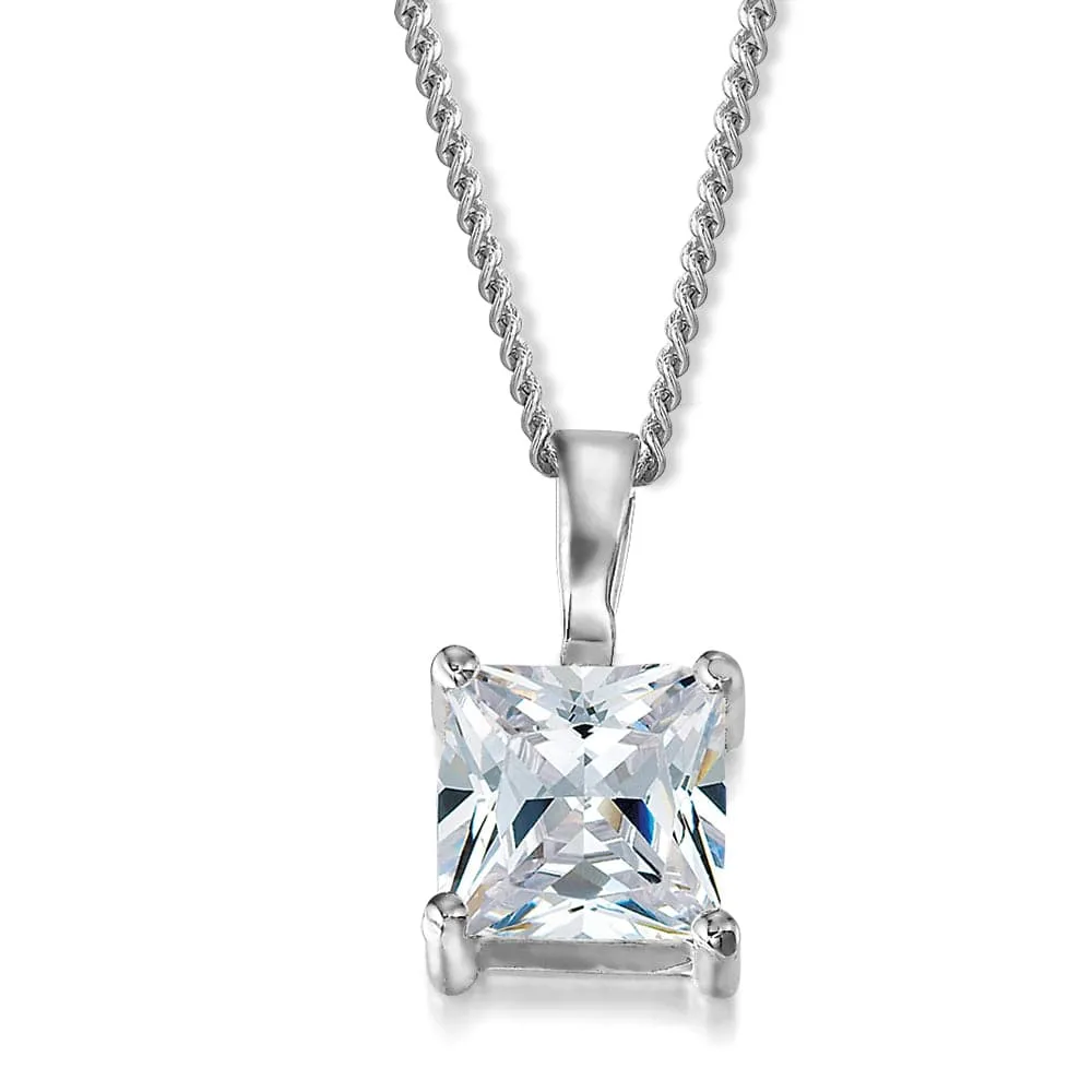 2 ct. Princess Cut  Solitaire Pendant