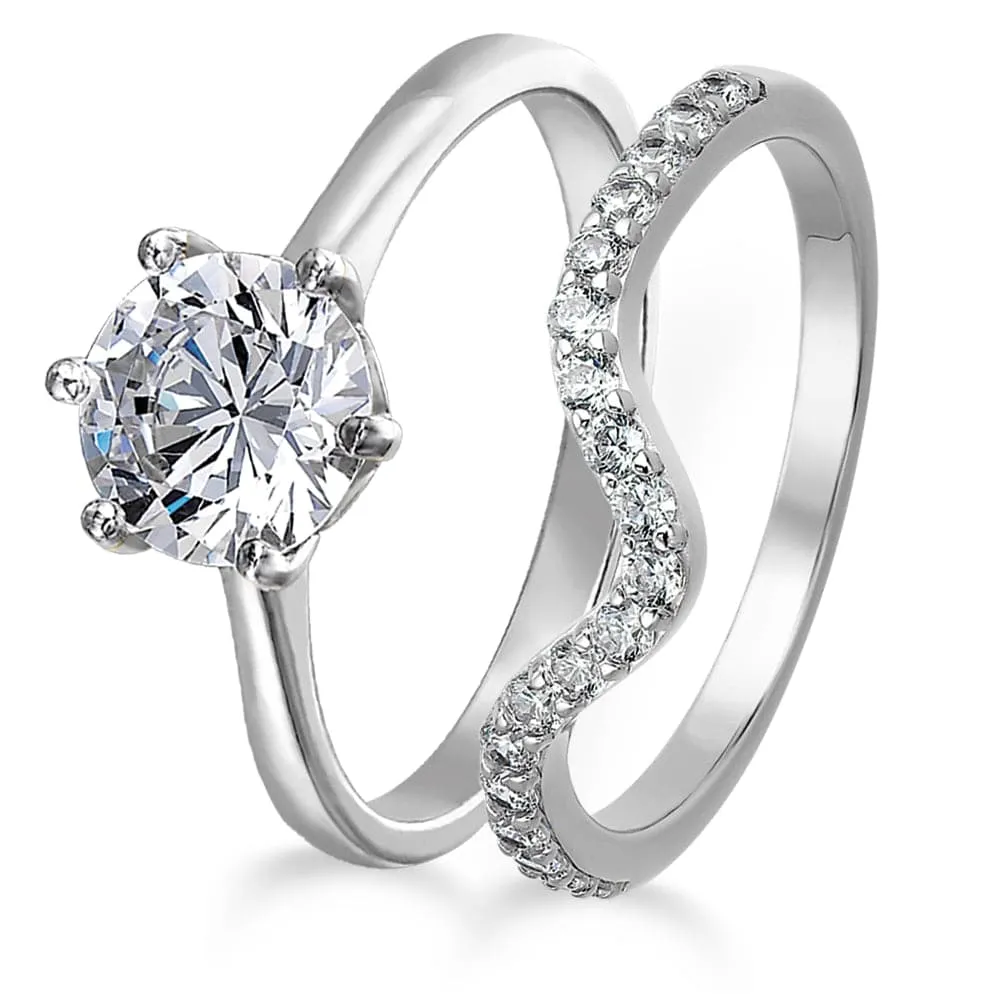 2 ct. Tulip Solitaire Ring Set