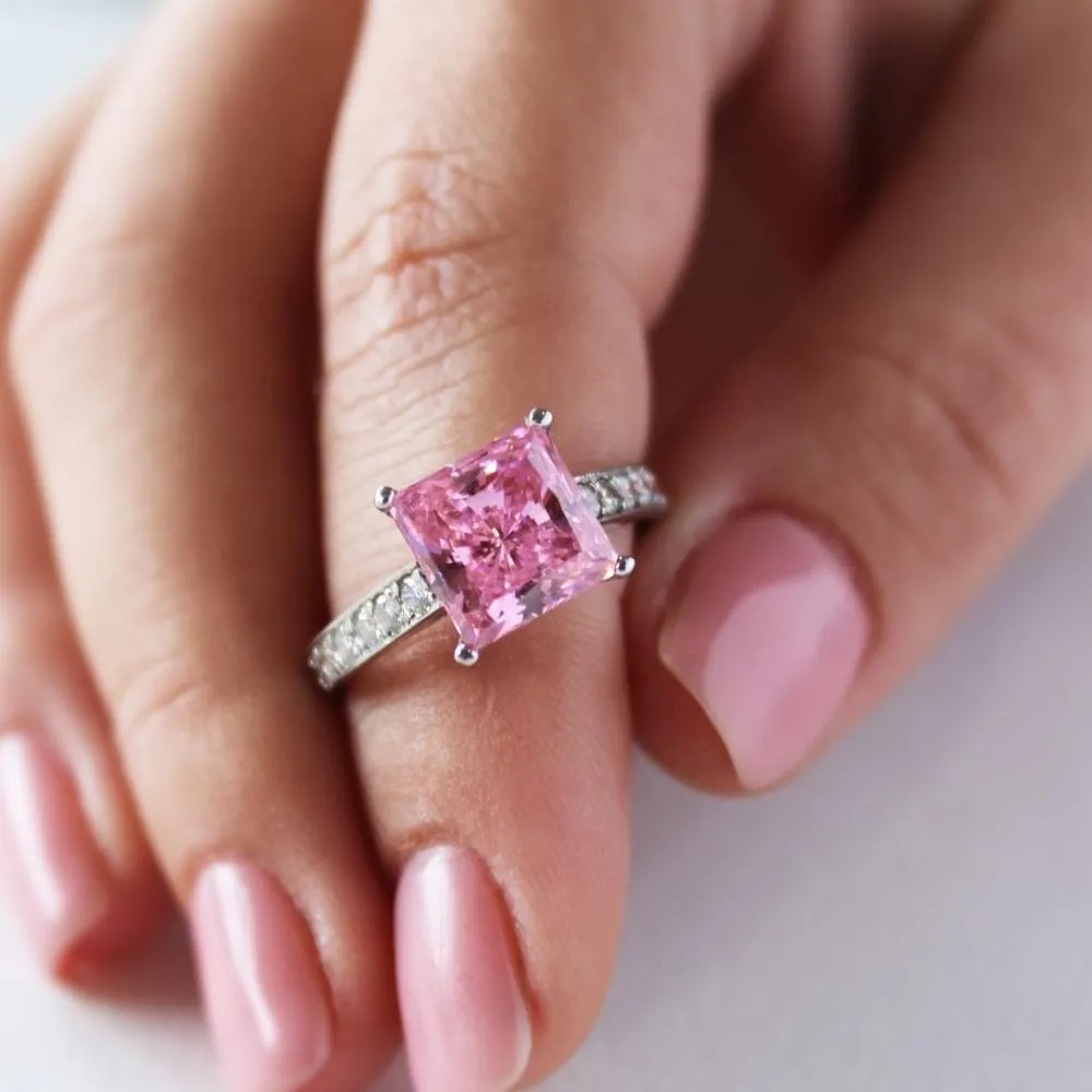 4.35 ct. t.w. Classic Pink Princess  Ring