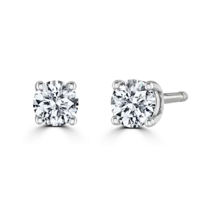 9ct White Gold 0.30ct Diamond Solitaire Stud Earrings