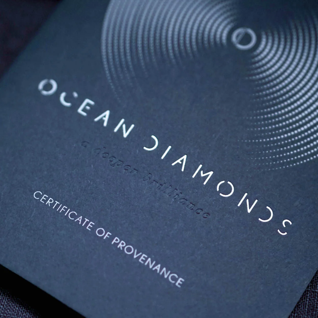 9K Gold Ring w. Ocean Diamond