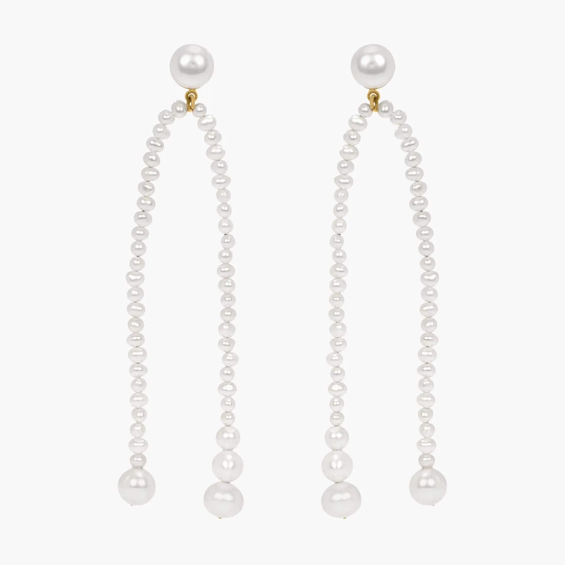 ALMA 9k Gold Earrings w. Pearl