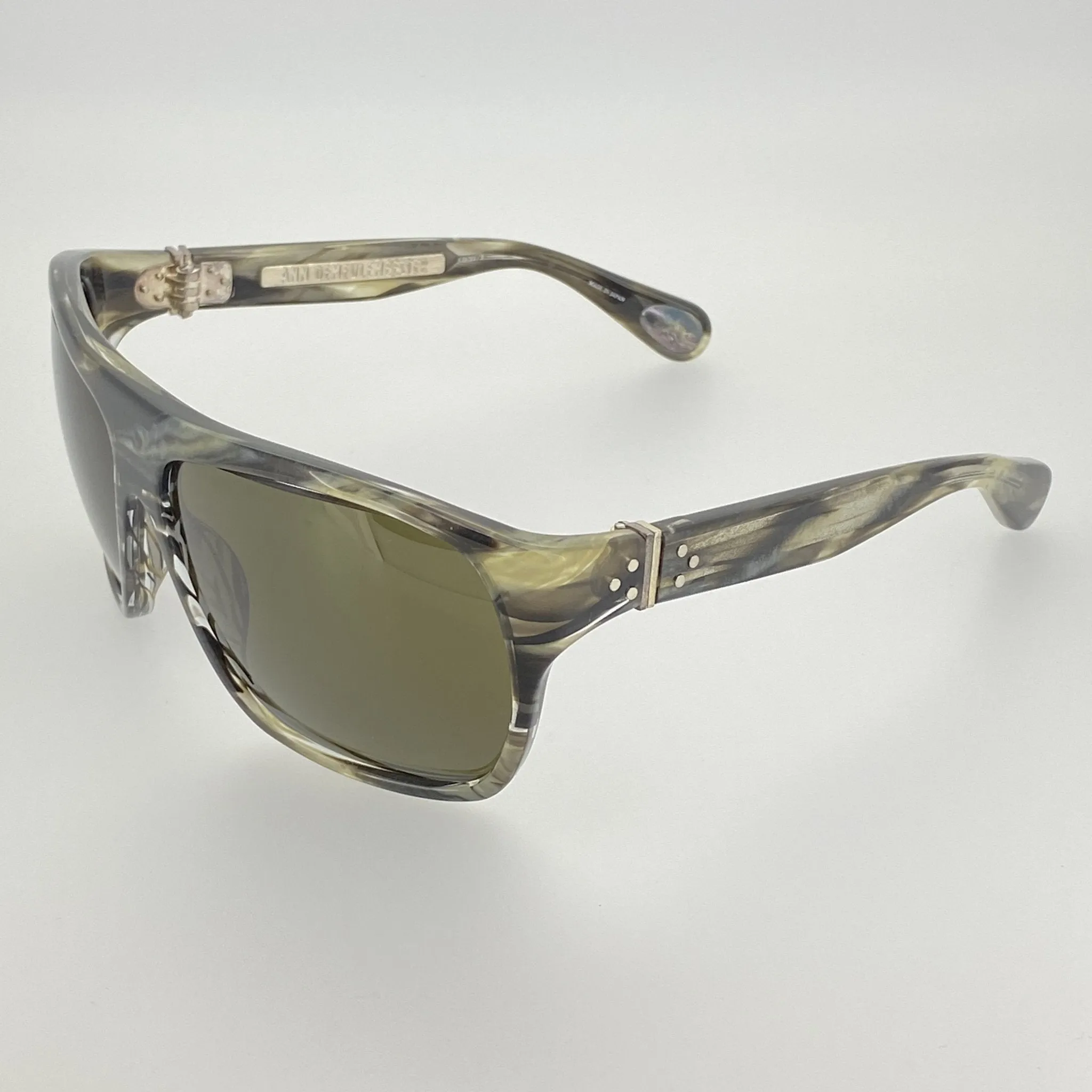 Ann Demeulemeester Men's Sunglasses Oversized Brown and Green AD31C3SUN