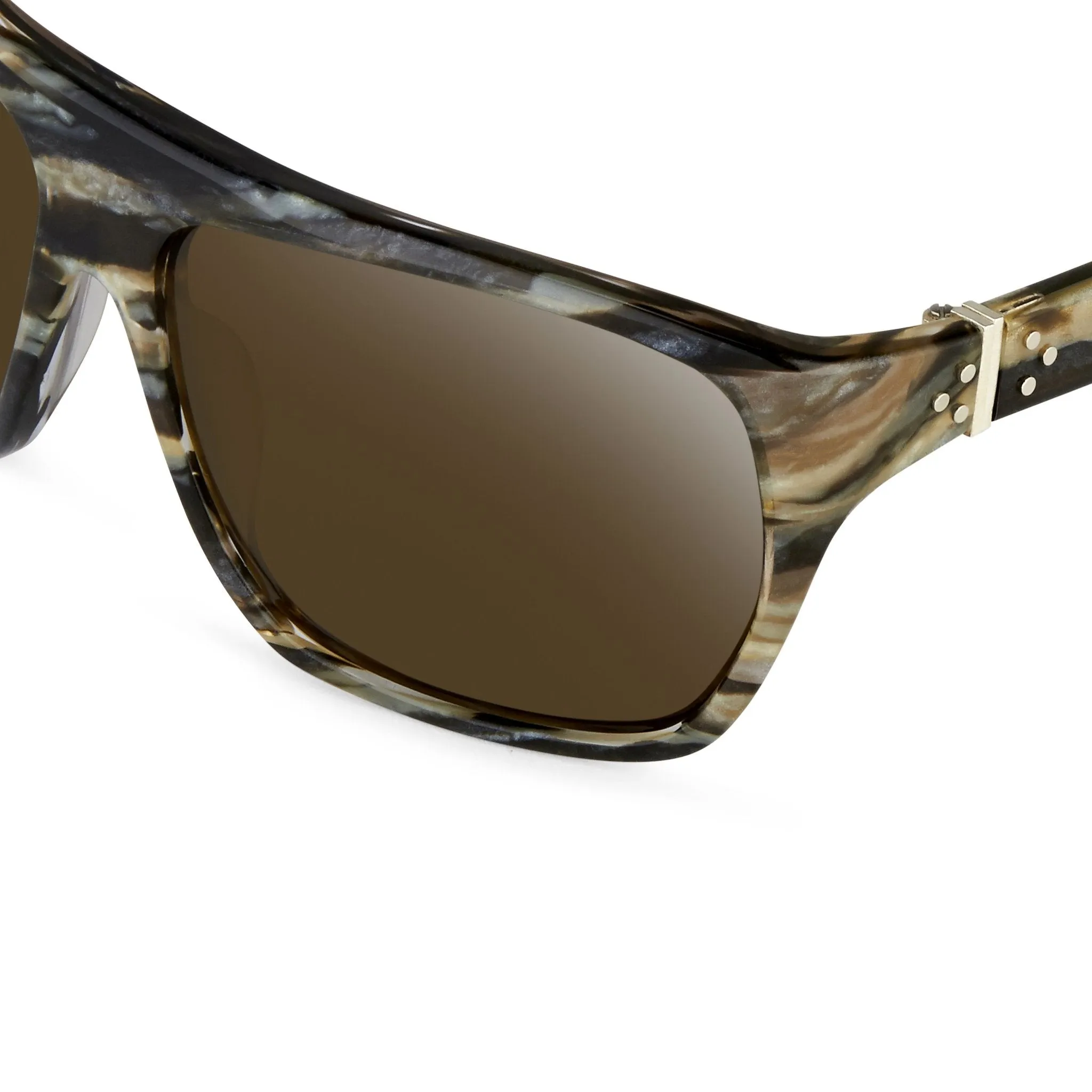 Ann Demeulemeester Men's Sunglasses Oversized Brown and Green AD31C3SUN
