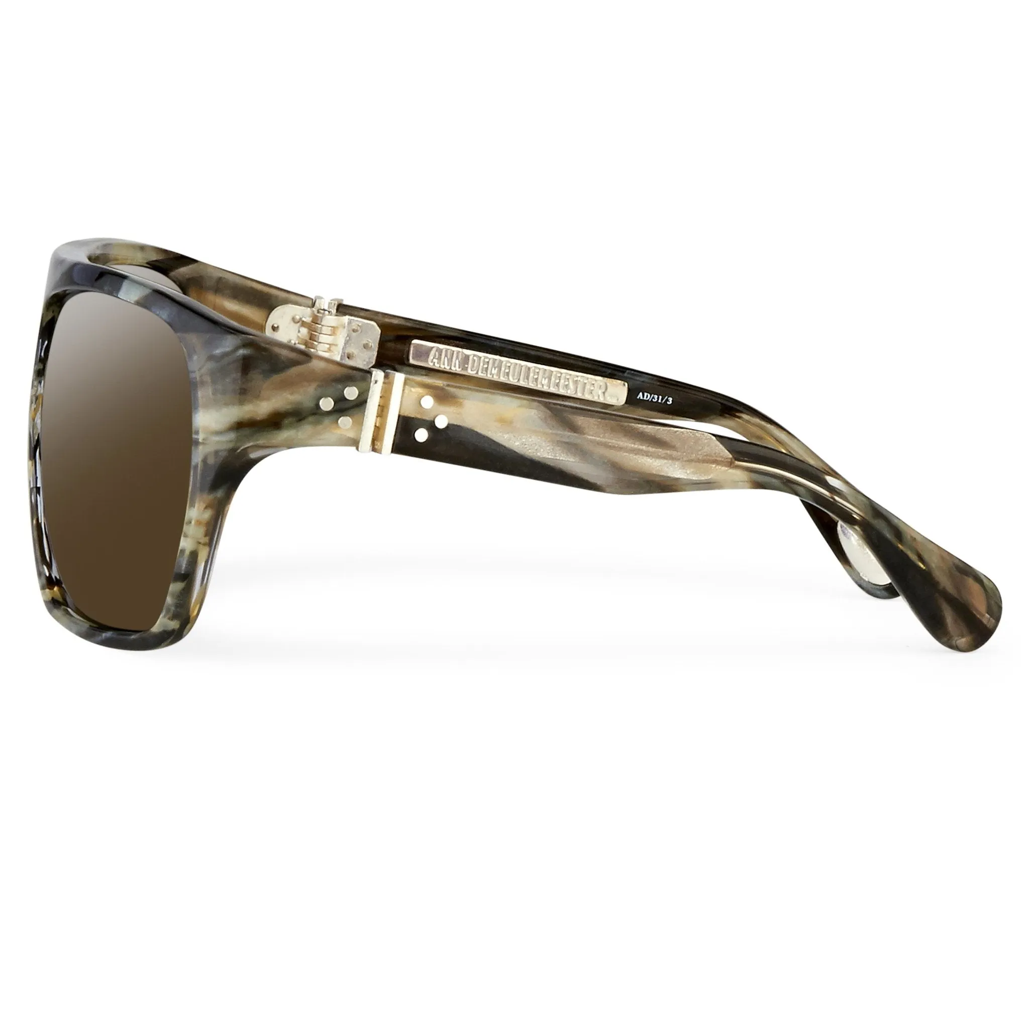 Ann Demeulemeester Men's Sunglasses Oversized Brown and Green AD31C3SUN