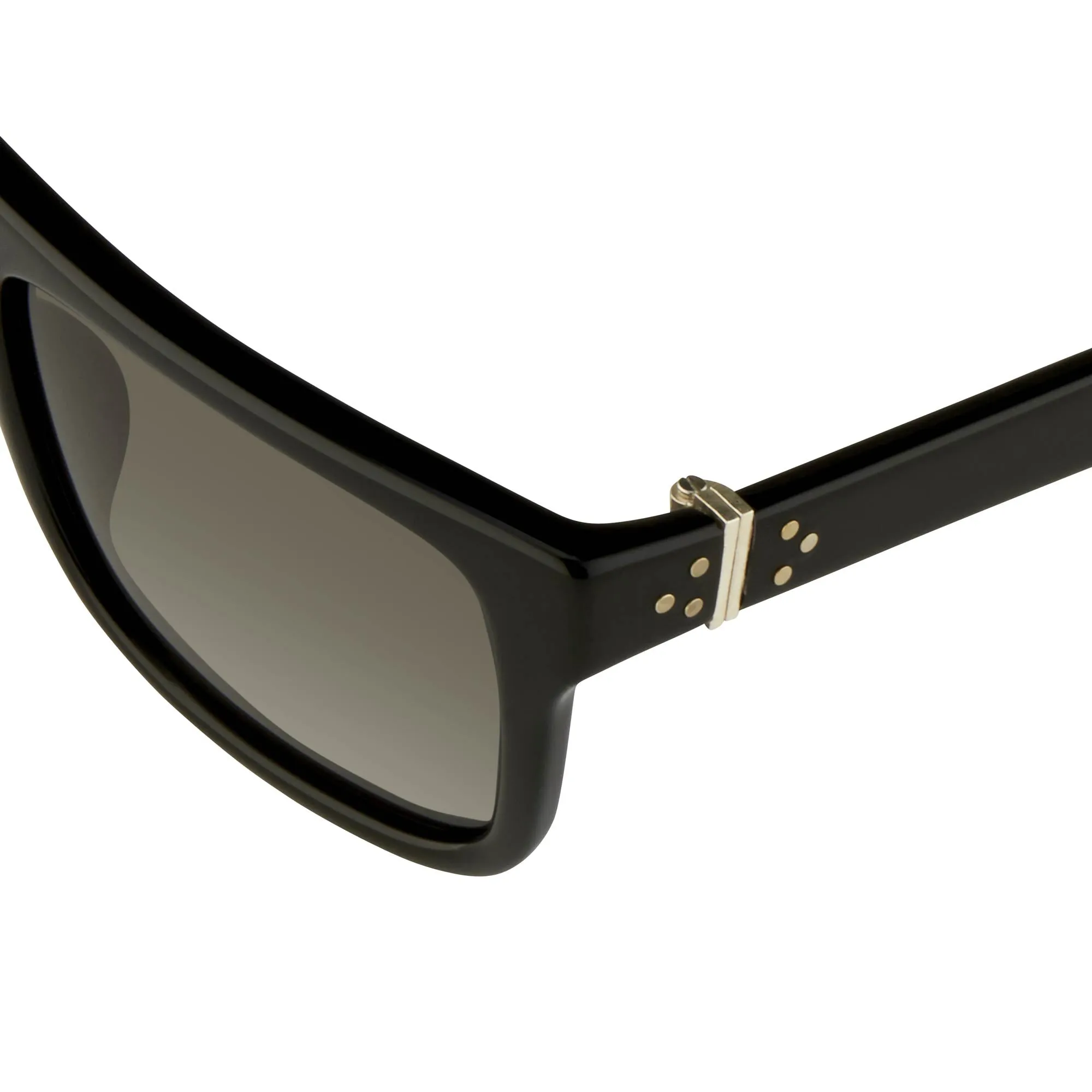 Ann Demeulemeester Sunglasses Flat Top Black and Grey