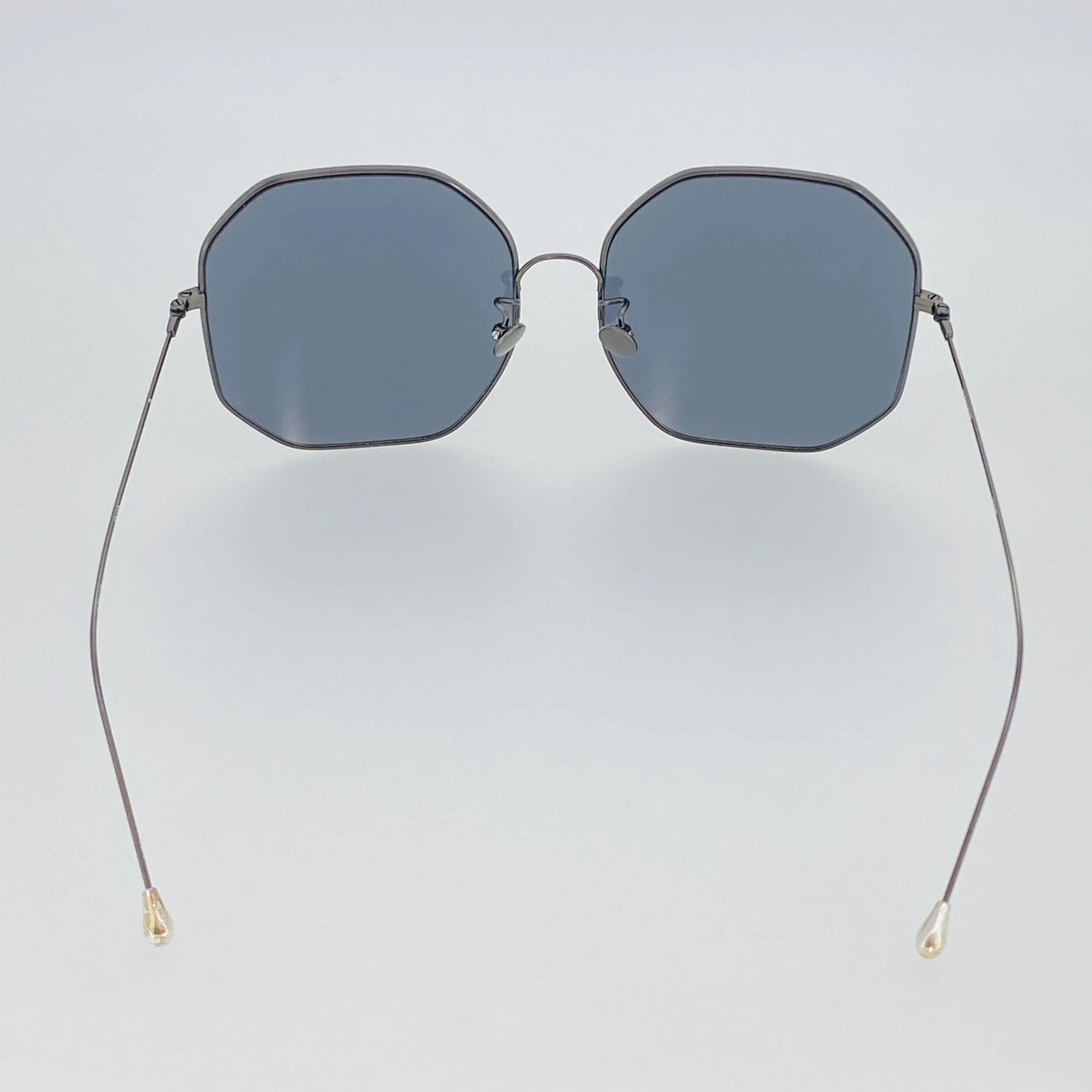 Ann Demeulemeester Sunglasses Oversized Gun Metal and Grey