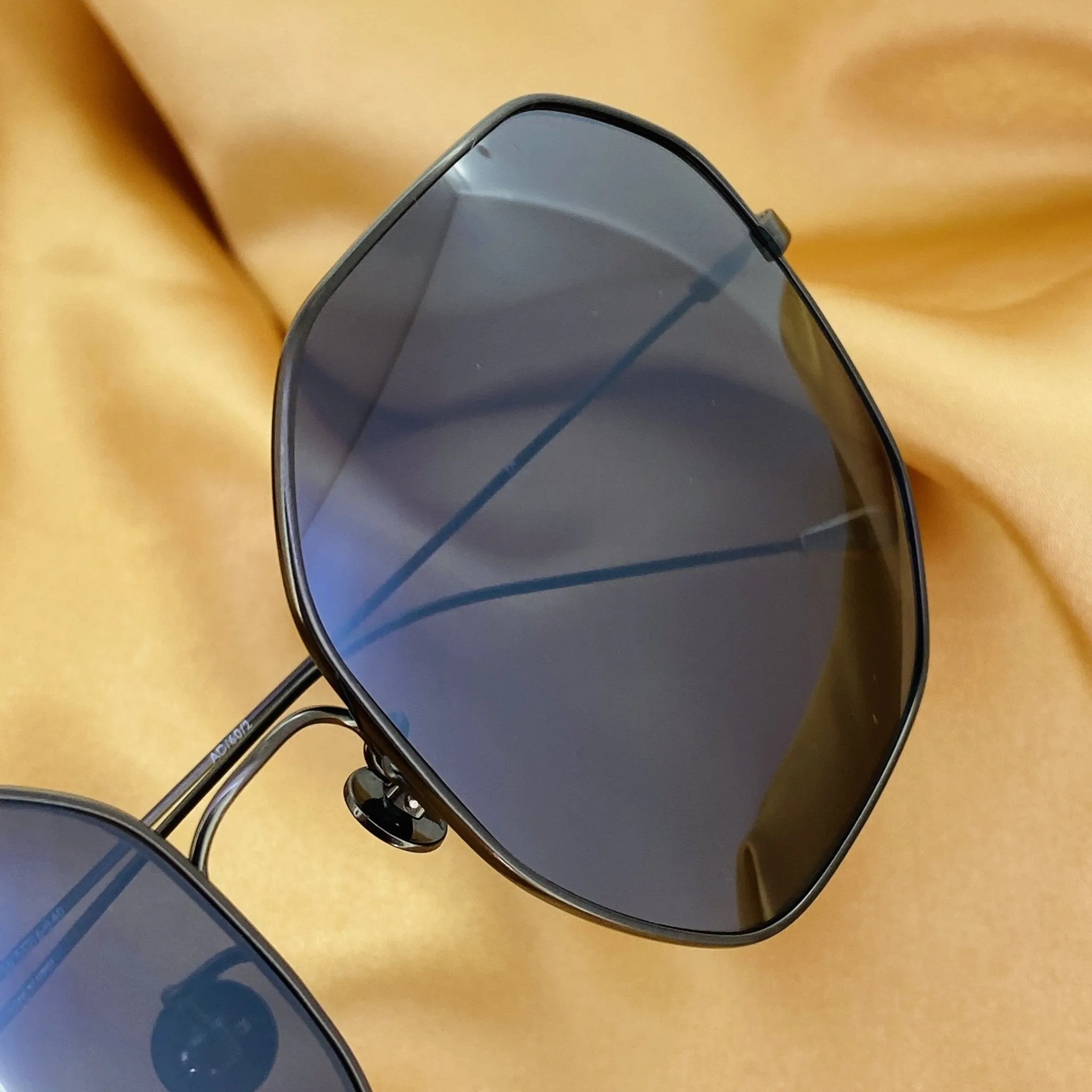 Ann Demeulemeester Sunglasses Oversized Gun Metal and Grey