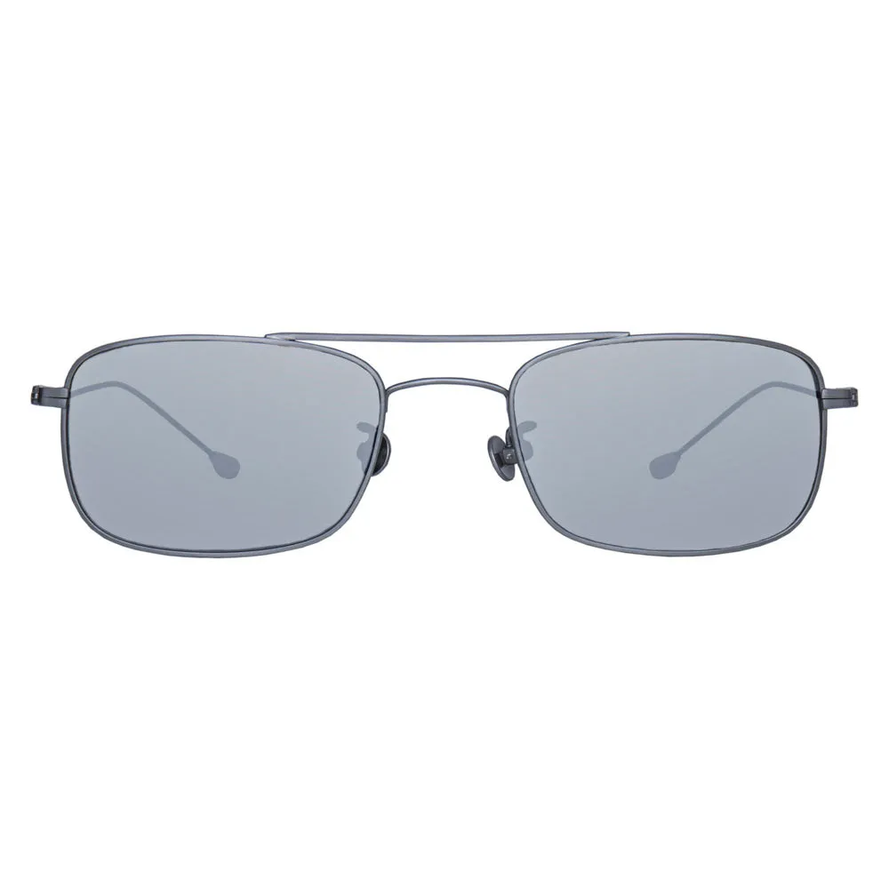 Ann Demeulemeester Sunglasses Rectangular Antique Aviator White Gold & Silver Mirror
