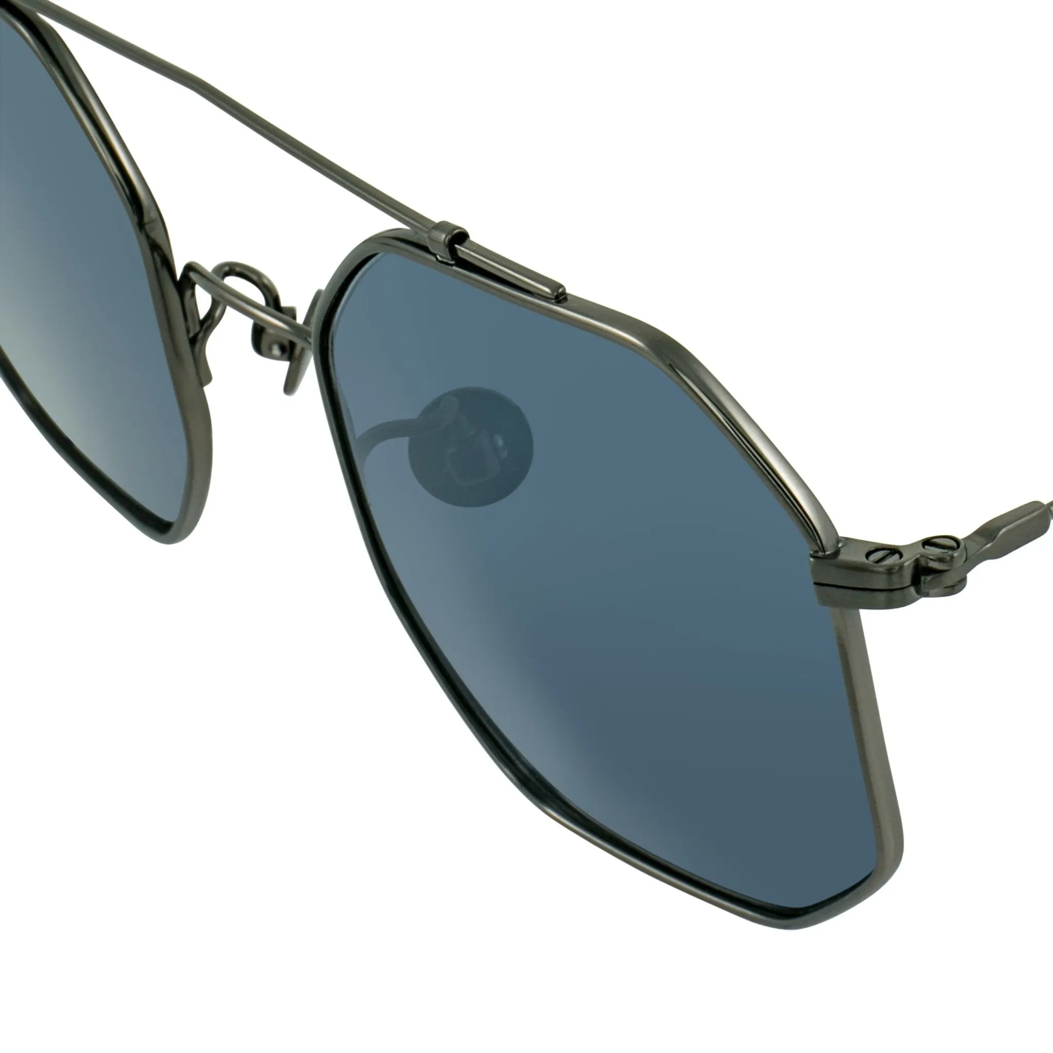 Ann Demeulemeester Sunglasses Square Brushed Gun metal and Grey AD52C2SUN