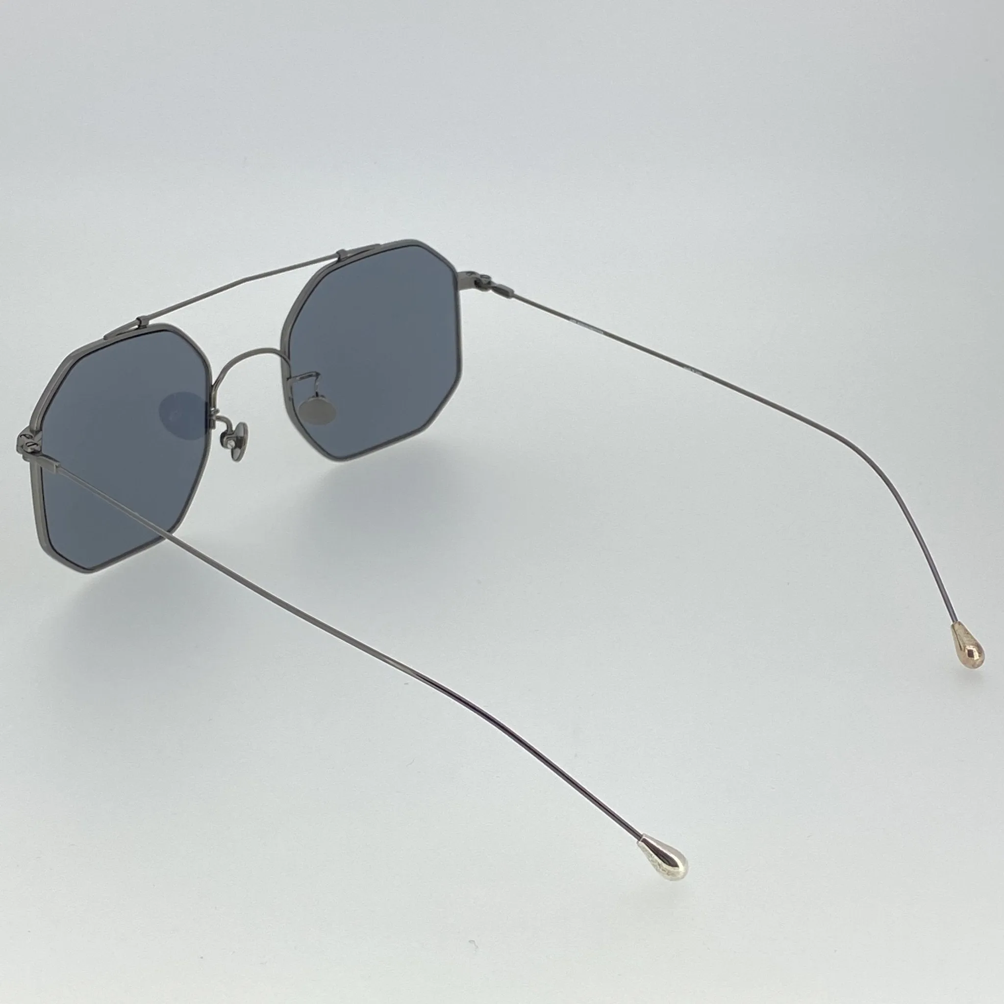 Ann Demeulemeester Sunglasses Square Brushed Gun metal and Grey AD52C2SUN