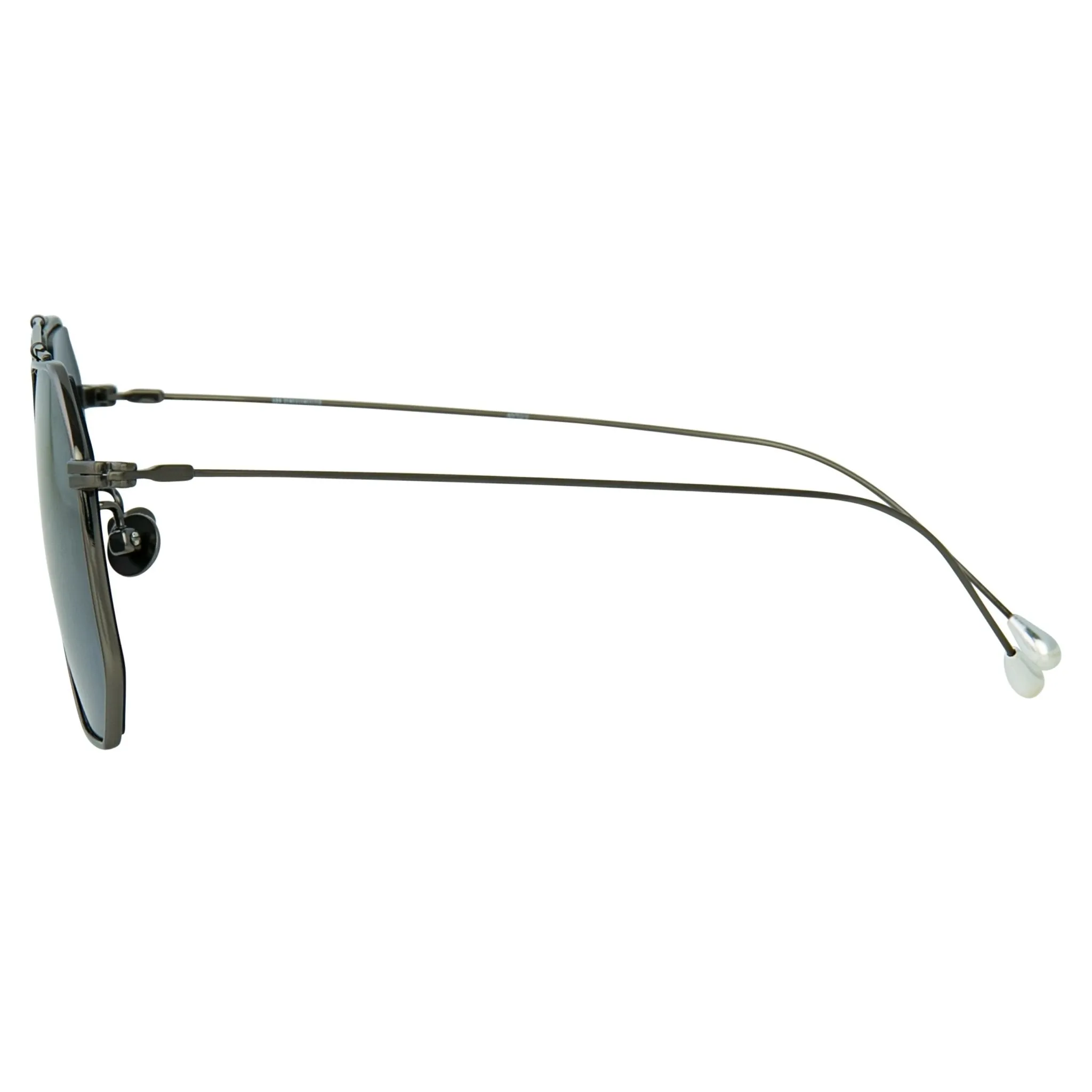 Ann Demeulemeester Sunglasses Square Brushed Gun metal and Grey AD52C2SUN