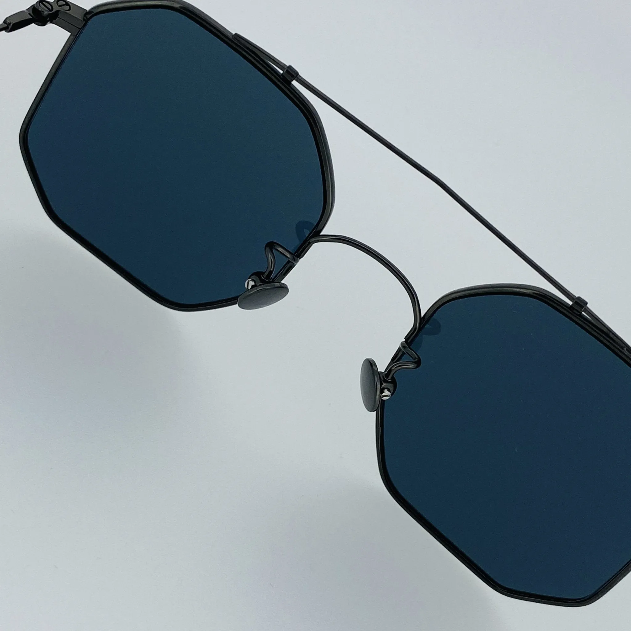 Ann Demeulemeester Sunglasses Square Brushed Gun metal and Grey AD52C2SUN
