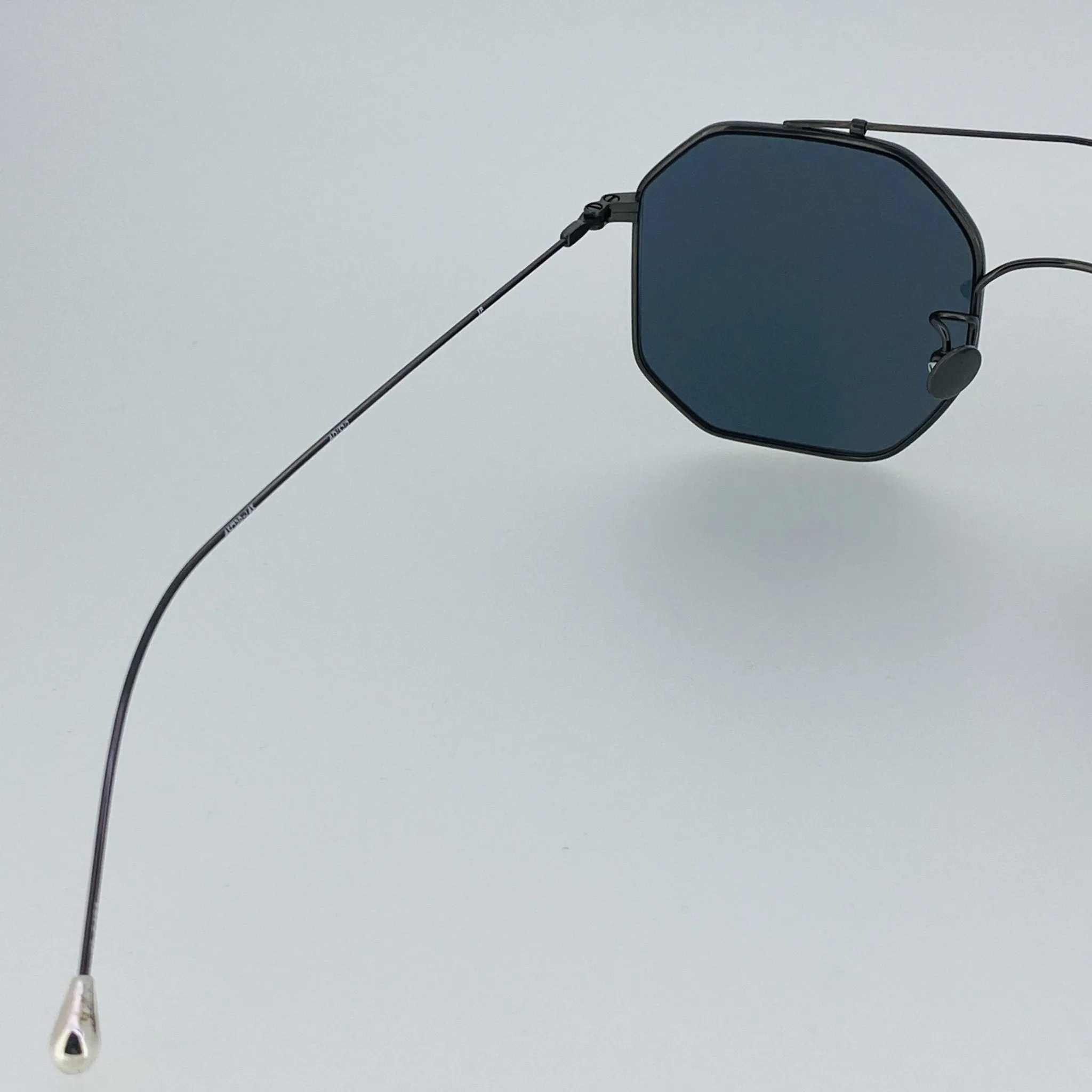 Ann Demeulemeester Sunglasses Square Brushed Gun metal and Grey AD52C2SUN