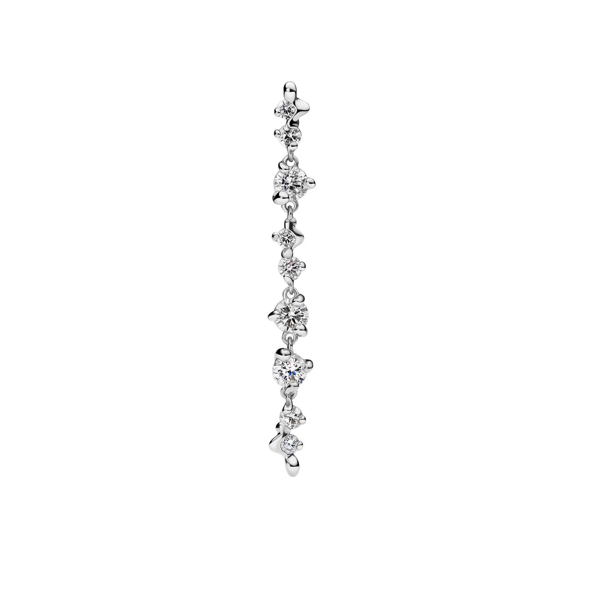 Arctic Large Silver Earring w. Zirconia