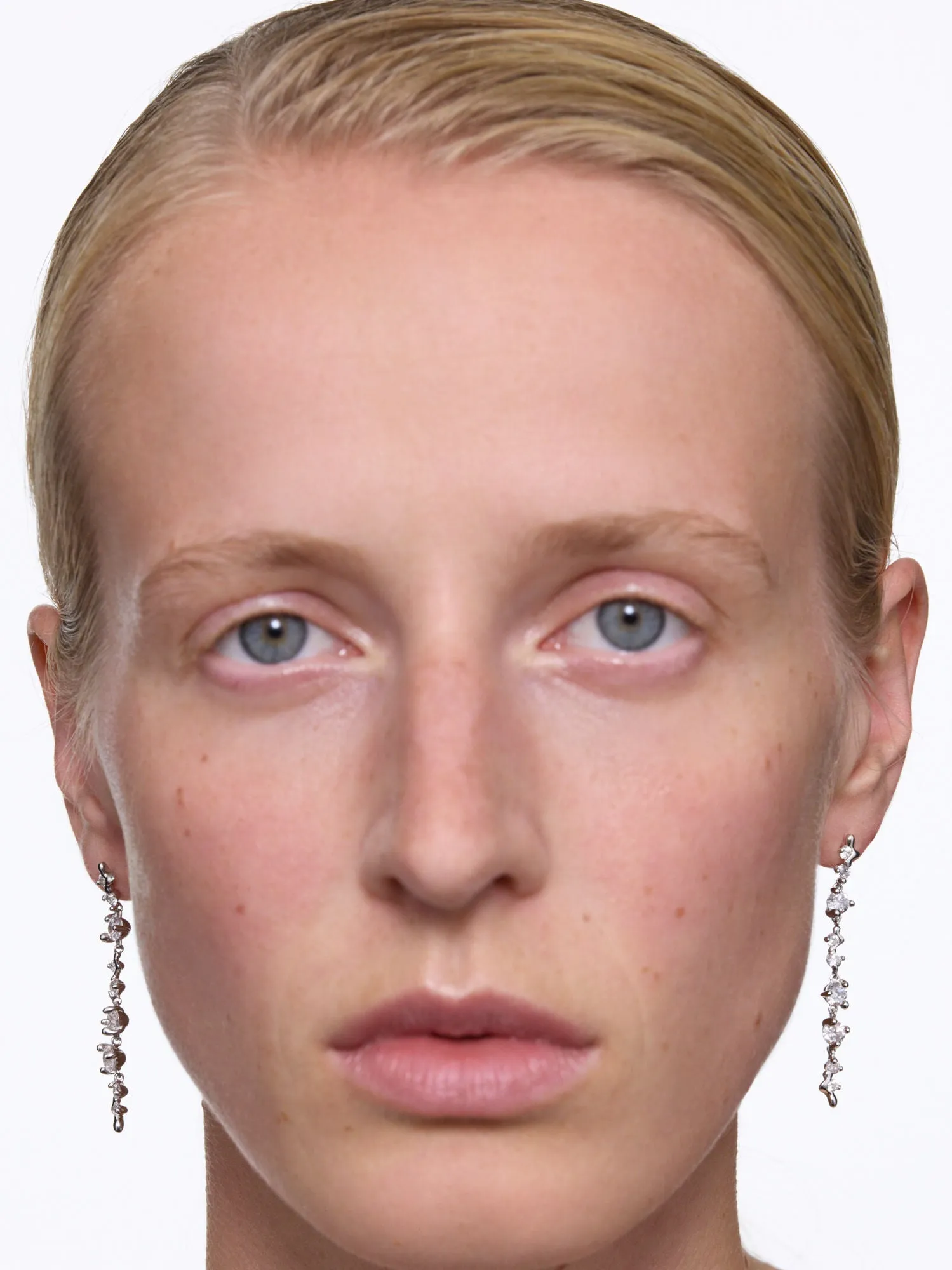 Arctic Large Silver Earring w. Zirconia