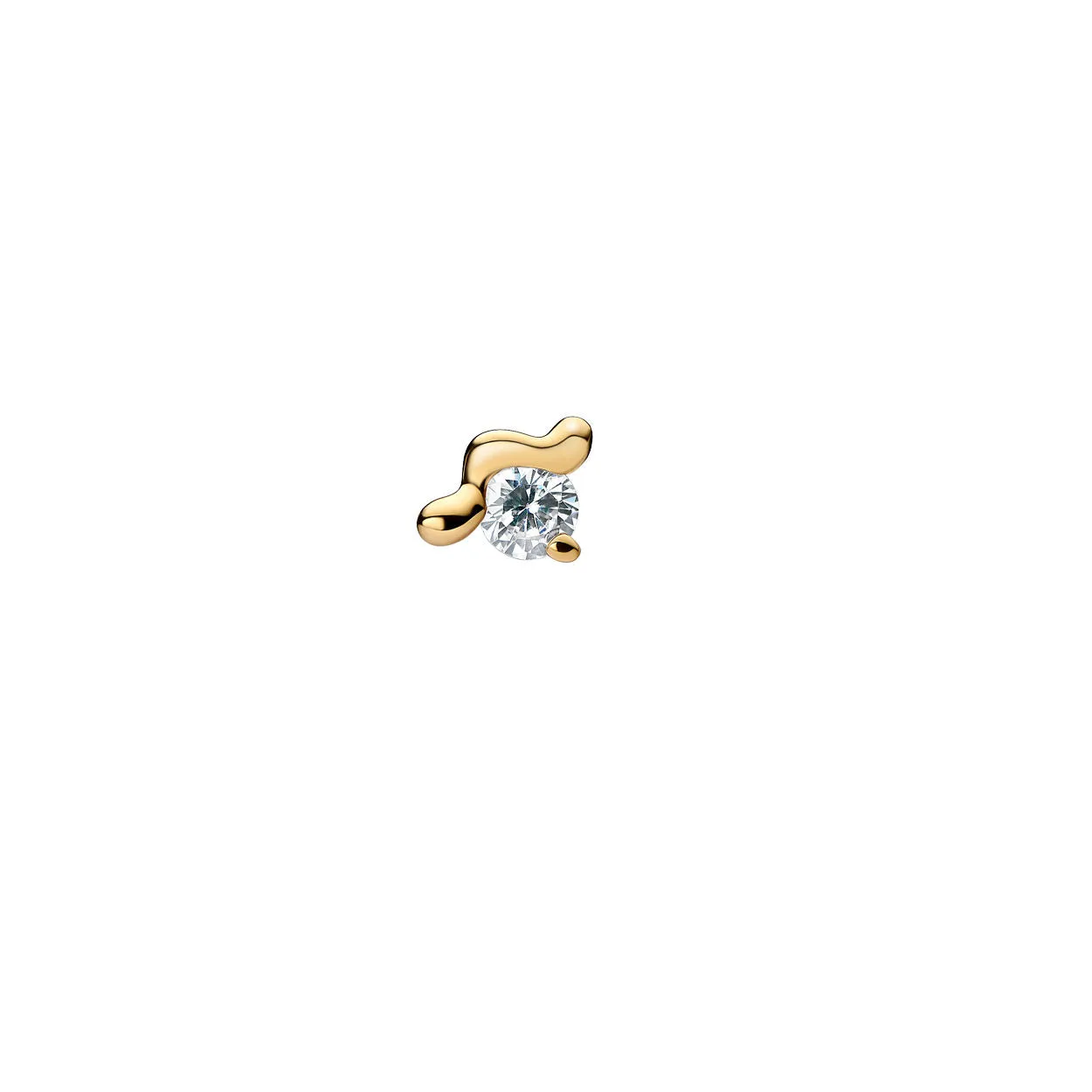 Arctic Stud Extra Small Gold Plated Stud w. Zirconia