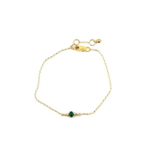 Aurora 14K Goldfilled Bracelet w. Malachite