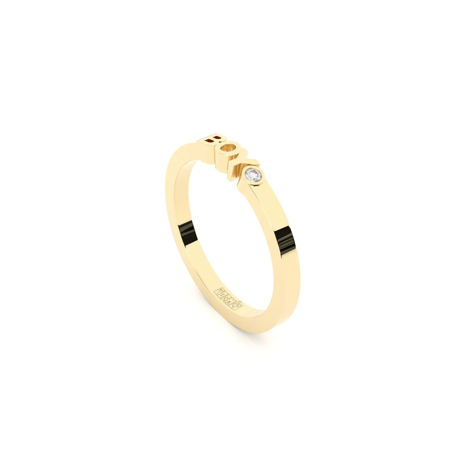 Becoming Boy 14K or 18K Gold Ring w. Lab-Grown Diamond