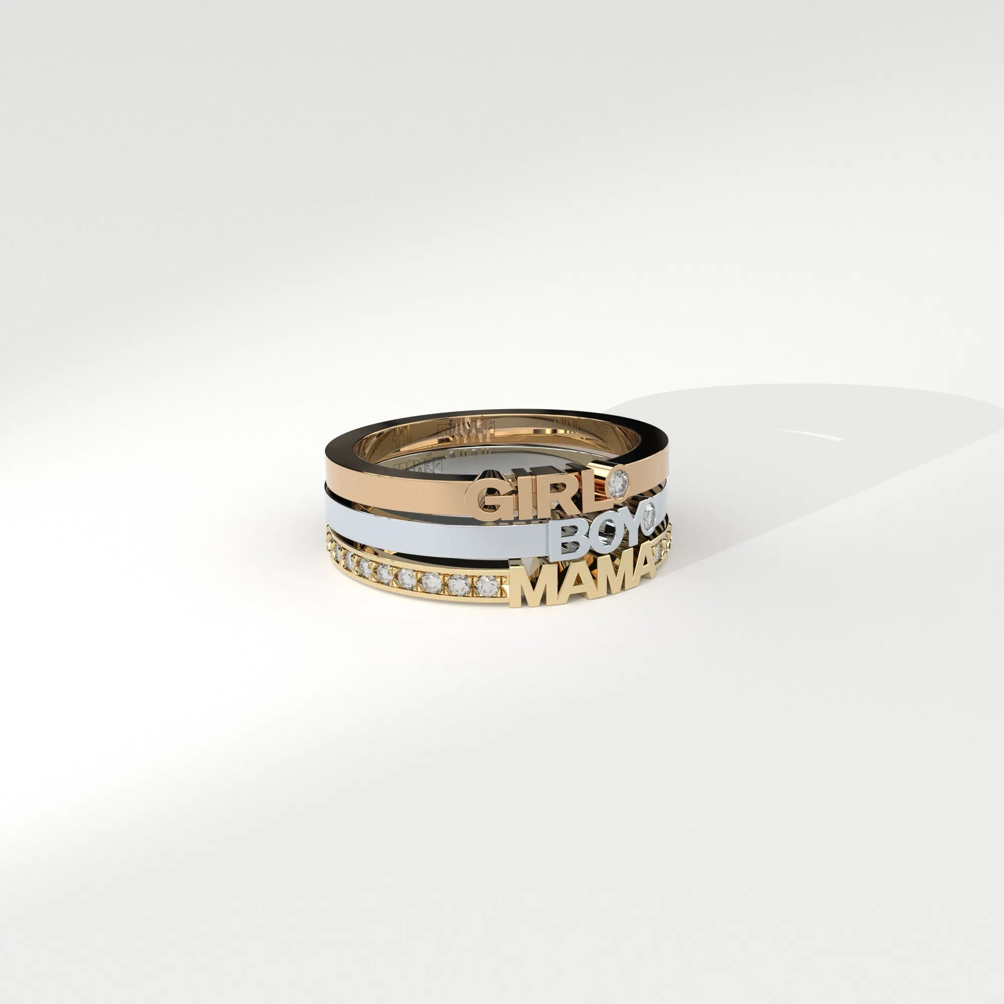 Becoming Boy 14K or 18K Whitegold Ring w. Lab-Grown Diamond