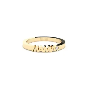 Becoming Mama 18K Gold Ring w. Lab-Grown Diamond