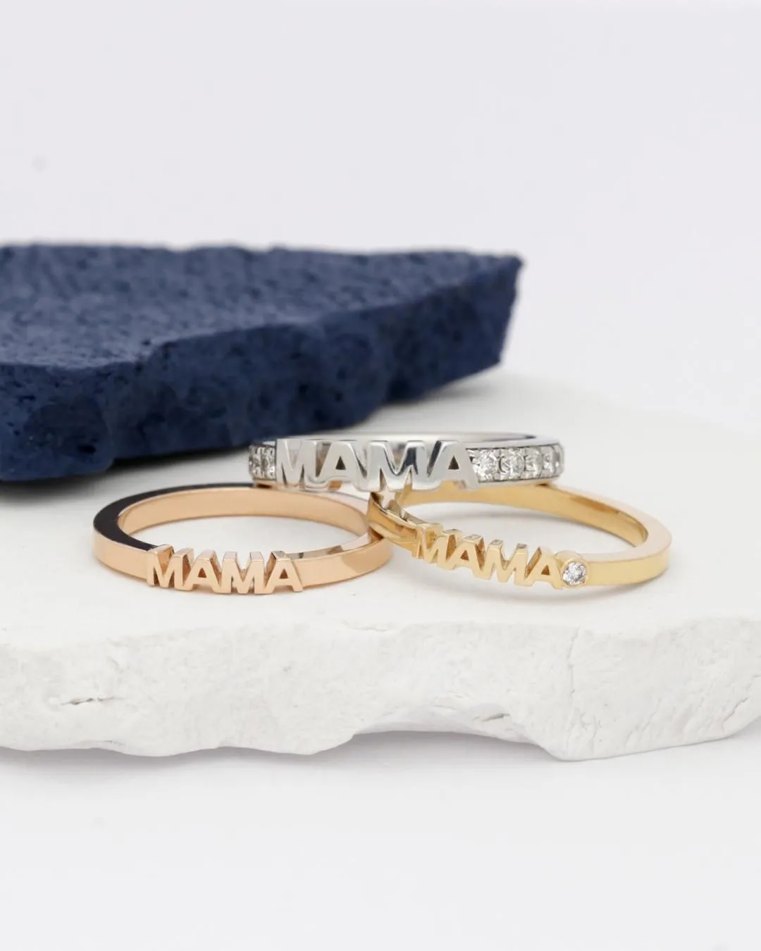 Becoming Mama 18K Gold Ring w. Lab-Grown Diamond