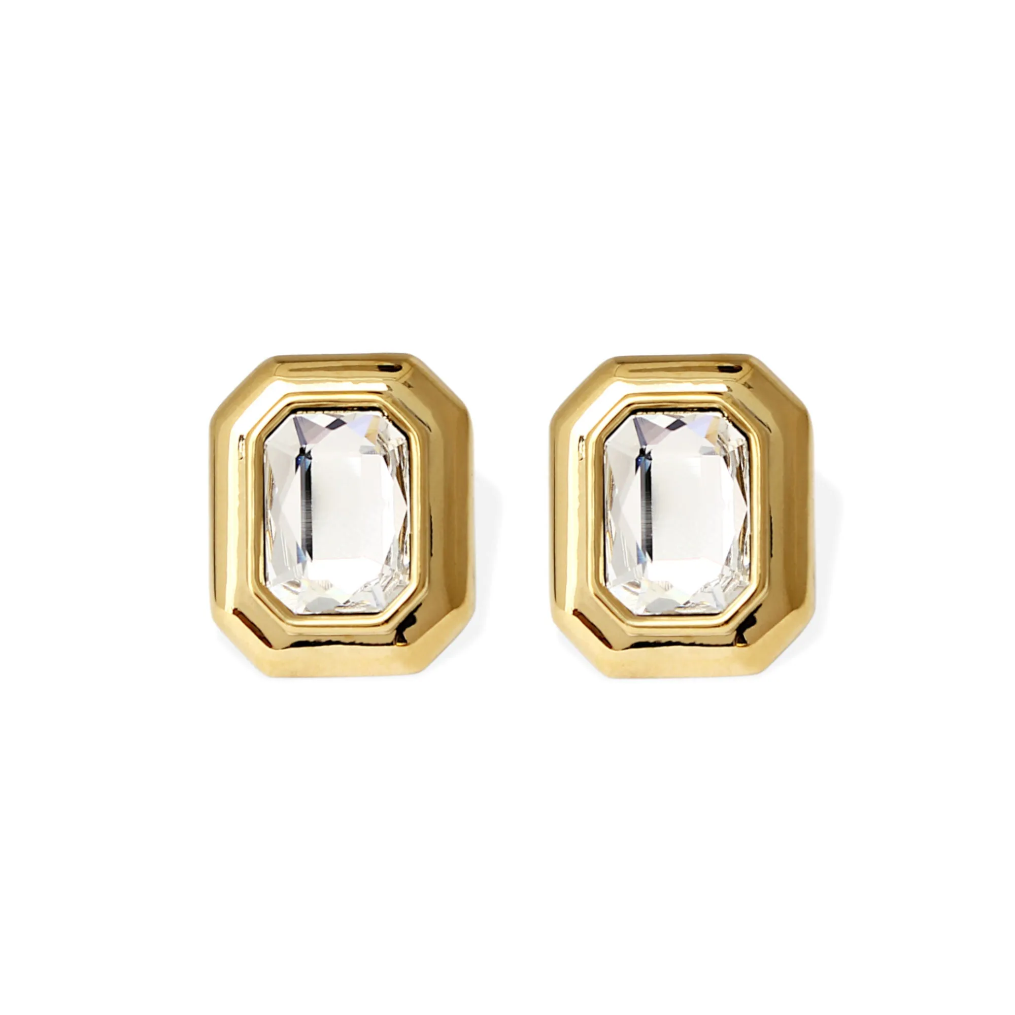 Belize Gold Plated Earrings w. Crystal